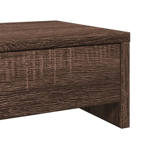 PODSTAWKA POD MONITOR Z SZUFLADAMI PODWÓJNA BRĄZOWY DĄB 100X27X15CM