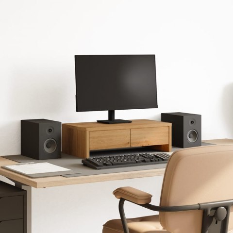 PODSTAWKA POD MONITOR Z SZUFLADAMI DĄB ARTISIAN 50X27X15CM