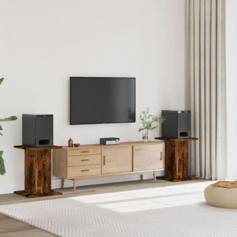 PODSTAWKI POD GŁOŚNIKI 2 SZT. PRZYDYMIONY DĄB 30X30X60CM