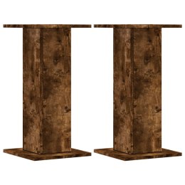 PODSTAWKI POD GŁOŚNIKI 2 SZT. PRZYDYMIONY DĄB 30X30X60CM