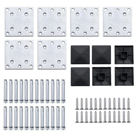 ZESTAW OGRODZENIOWY Z WPC 872X 146CM SZARY