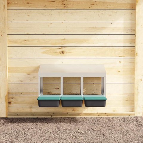 SKRZYNKI LĘGOWE DLA KUR 3 KOMORY MONTAŻ NA ŚCIANIE