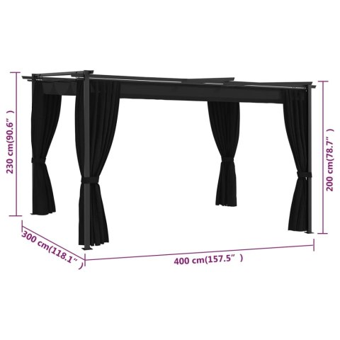 ALTANA OGRODOWA 4X3M ANTRACYTOWA