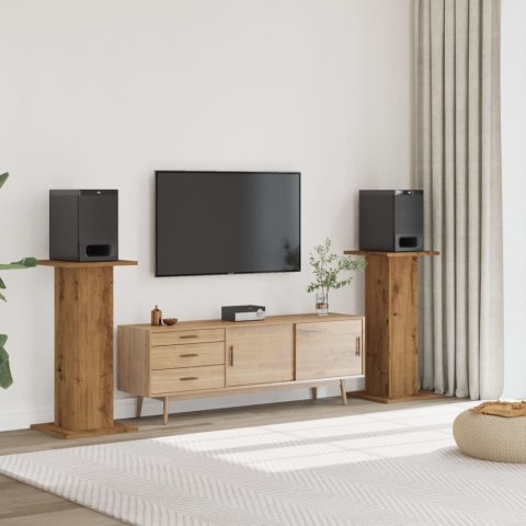 PODSTAWKI POD GŁOŚNIKI 2 SZT. DĄB ARTISAN 30X30X95CM