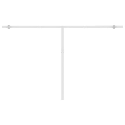 RĘCZNIE ZWIJANA MARKIZA Z LED 450X300CM POMARAŃCZOWO-BRĄZOWA