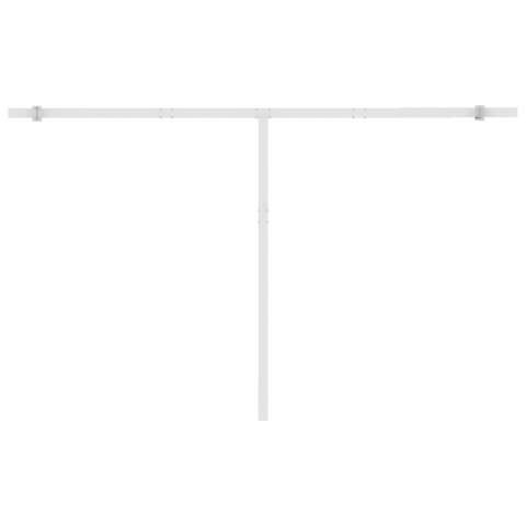 RĘCZNIE ZWIJANA MARKIZA Z LED 450X 300CM ŻÓŁTO-BIAŁA