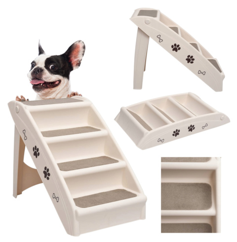 SCHODY SCHODKI DLA PSA RAMPA PODEST 4 STOPNIE 40CM STABILNE SKŁADANE