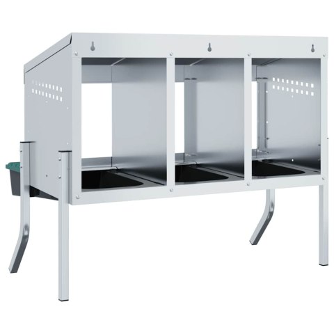 GNIAZDO LĘGOWE DLA KUR 3 KOMORY WYGODNE TRWAŁE WENTYLOWANE ŁATWE CZYSZCZENIE