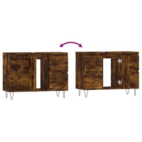 SZAFKA ŁAZIENKOWA PRZYDYMIONY DĄB 80X33X60CM