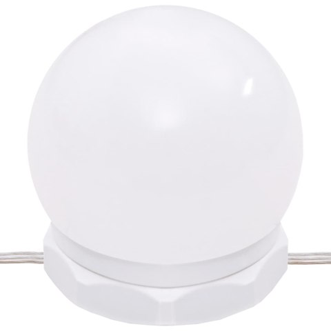 TOALETKA Z OŚWIETLENIEM LED I SZAFKAMI BRĄZOWY DĄB