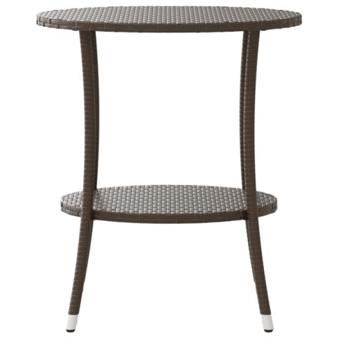 ROZKŁADANE FOTELE OGRODOWE ZE STOLIKIEM 2 SZT. BRĄZOWE