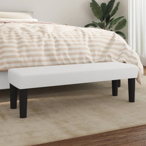 ŁAWKA BIAŁA 100X30X30CM TAPICEROWANA SZTUCZNĄ SKÓRĄ