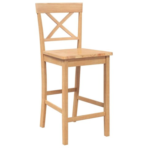 HOKERY BAROWE 2 SZT. NATURALNE DREWNO KAUCZUKOWE