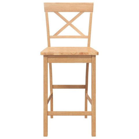 HOKERY BAROWE 2 SZT. NATURALNE DREWNO KAUCZUKOWE