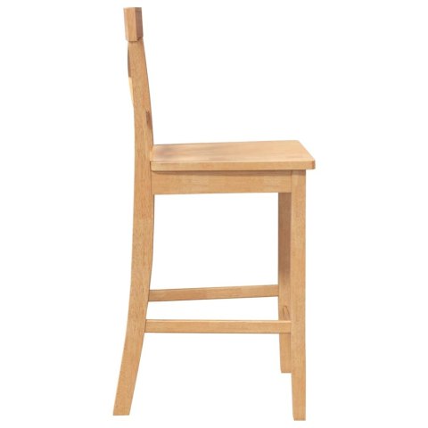 HOKERY BAROWE 2 SZT. NATURALNE DREWNO KAUCZUKOWE