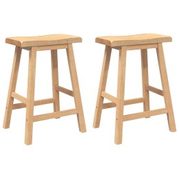 HOKERY BAROWE 2 SZT. NATURALNE DREWNO KAUCZUKOWE