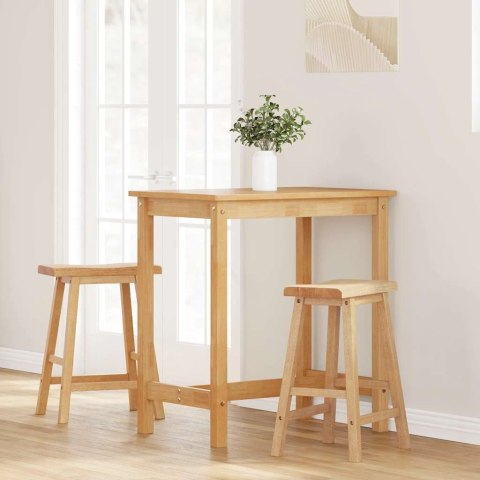 HOKERY BAROWE 2 SZT. NATURALNE DREWNO KAUCZUKOWE