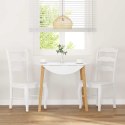 KRZESŁA DO JADALNI 2 SZT. BIAŁE LITE DREWNO GUMOWE