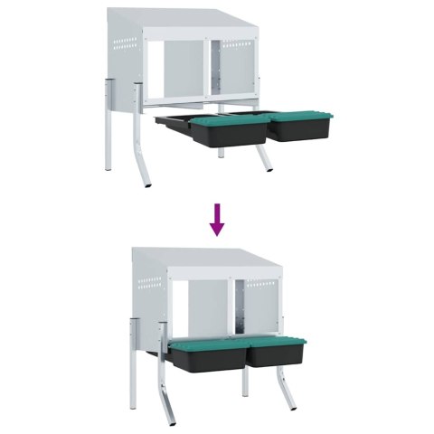 KURNIK 2-KOMOROWY Z NOGAMI OCYNKOWANA STAL