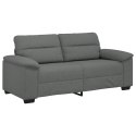 SOFA 2-OSOBOWA CIEMNOSZARA 140CM TAPICEROWANA TKANINĄ