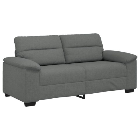 SOFA 2-OSOBOWA CIEMNOSZARA 140CM TAPICEROWANA TKANINĄ