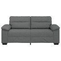 SOFA 2-OSOBOWA CIEMNOSZARA 140CM TAPICEROWANA TKANINĄ