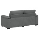 SOFA 2-OSOBOWA CIEMNOSZARA 140CM TAPICEROWANA TKANINĄ