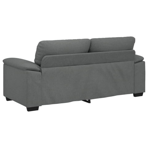 SOFA 2-OSOBOWA CIEMNOSZARA 140CM TAPICEROWANA TKANINĄ
