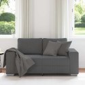 SOFA DWUOSOBOWA CIEMNOSZARA 120CM TKANINA SZTRUKSOWA