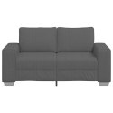 SOFA DWUOSOBOWA CIEMNOSZARA 120CM TKANINA SZTRUKSOWA