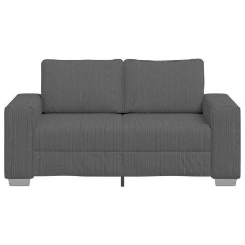 SOFA DWUOSOBOWA CIEMNOSZARA 120CM TKANINA SZTRUKSOWA