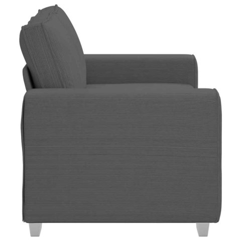 SOFA DWUOSOBOWA CIEMNOSZARA 120CM TKANINA SZTRUKSOWA