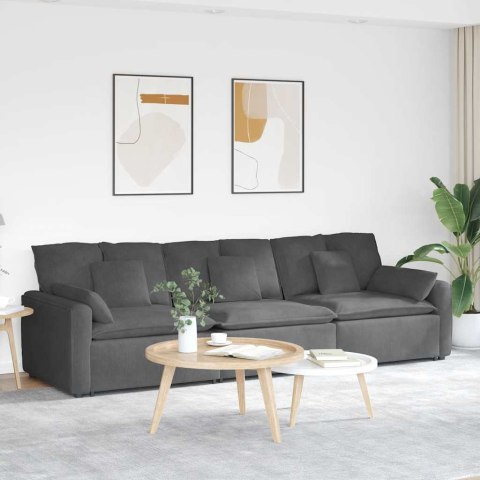 SOFA MODUŁOWA Z PODUSZKAMI CIEMNOSZARA