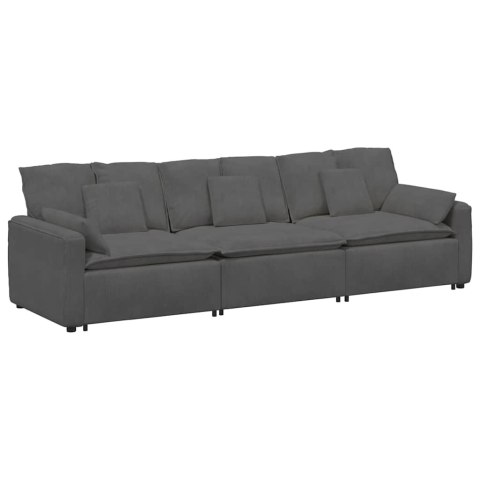 SOFA MODUŁOWA Z PODUSZKAMI CIEMNOSZARA