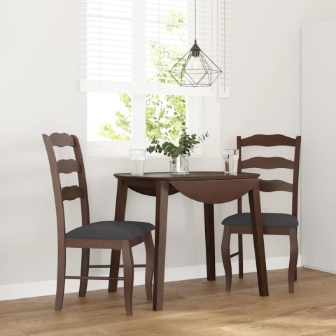 KRZESŁA DO JADALNI Z PODUSZKAMI 2 SZT. LITE DREWNO GUMOWE