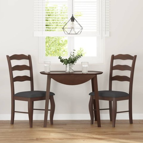 KRZESŁA DO JADALNI Z PODUSZKAMI 2 SZT. LITE DREWNO GUMOWE