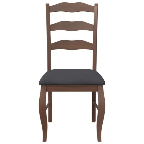 KRZESŁA DO JADALNI Z PODUSZKAMI 2 SZT. LITE DREWNO GUMOWE