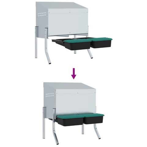 KURNIK 2-KOMOROWY Z NOGAMI OCYNKOWANA STAL