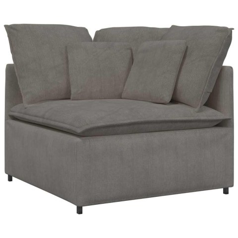 MODUŁOWY NAROŻNIK SOFA Z PODUSZKAMI JASNOSZARY 100CM