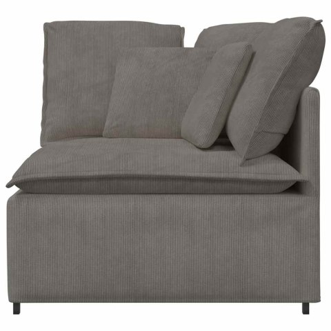 MODUŁOWY NAROŻNIK SOFA Z PODUSZKAMI JASNOSZARY 100CM