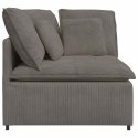 MODUŁOWY NAROŻNIK SOFA Z PODUSZKAMI JASNOSZARY 100CM
