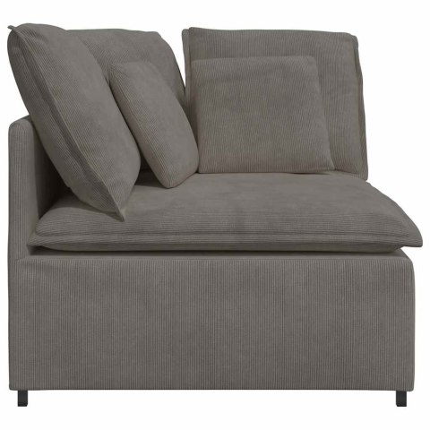 MODUŁOWY NAROŻNIK SOFA Z PODUSZKAMI JASNOSZARY 100CM