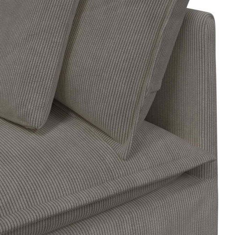 MODUŁOWY NAROŻNIK SOFA Z PODUSZKAMI JASNOSZARY 100CM