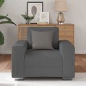 SOFA FOTEL CIEMNOSZARY 59CM TKANINA CORDUROY