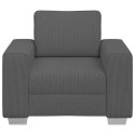 SOFA FOTEL CIEMNOSZARY 59CM TKANINA CORDUROY