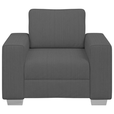 SOFA FOTEL CIEMNOSZARY 59CM TKANINA CORDUROY