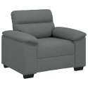 SOFA FOTEL CIEMNOSZARY 60CM TKANINA