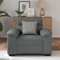 SOFA FOTEL CIEMNOSZARY 60CM TKANINA