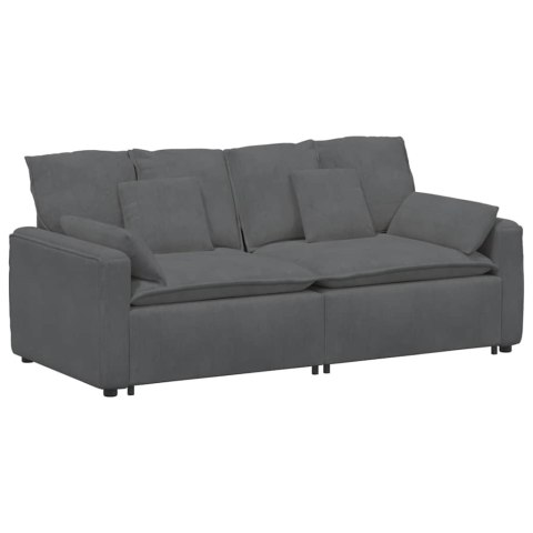 SOFA MODUŁOWA Z PODUSZKAMI CIEMNOSZARA