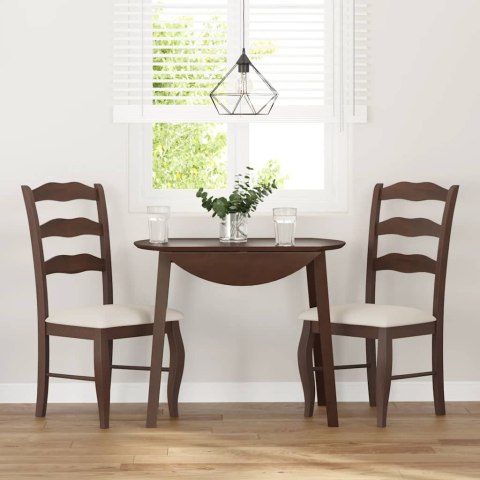 KRZESŁA DO JADALNI Z PODUSZKAMI 2 SZT. LITE DREWNO GUMOWE